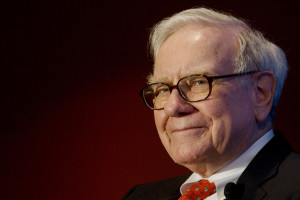 Warren Buffett, chairman of Berkshire Hathaway Inc., speaks during an event marking Business Wire's expansion into Canada in Toronto, Ontario, Canada, on Wednesday, Feb. 6, 2008. Buffett said a credit crunch isn't under way and he forecast that the dollar's value is likely to decline. Photographer: Norm Betts/Bloomberg News